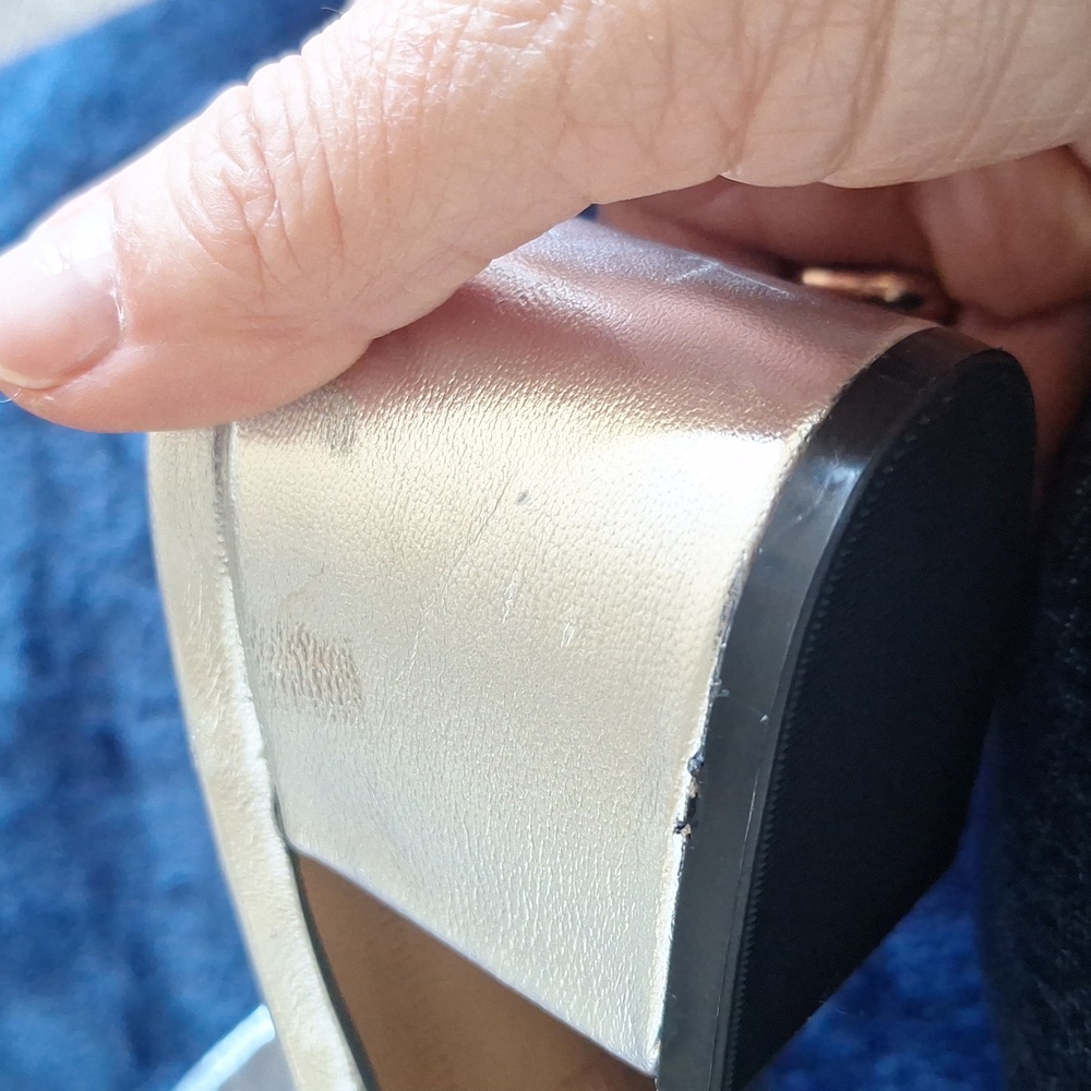 Steve Madden Metallic Silver Women's Mules 8 1/2 - Picture 4 of 6